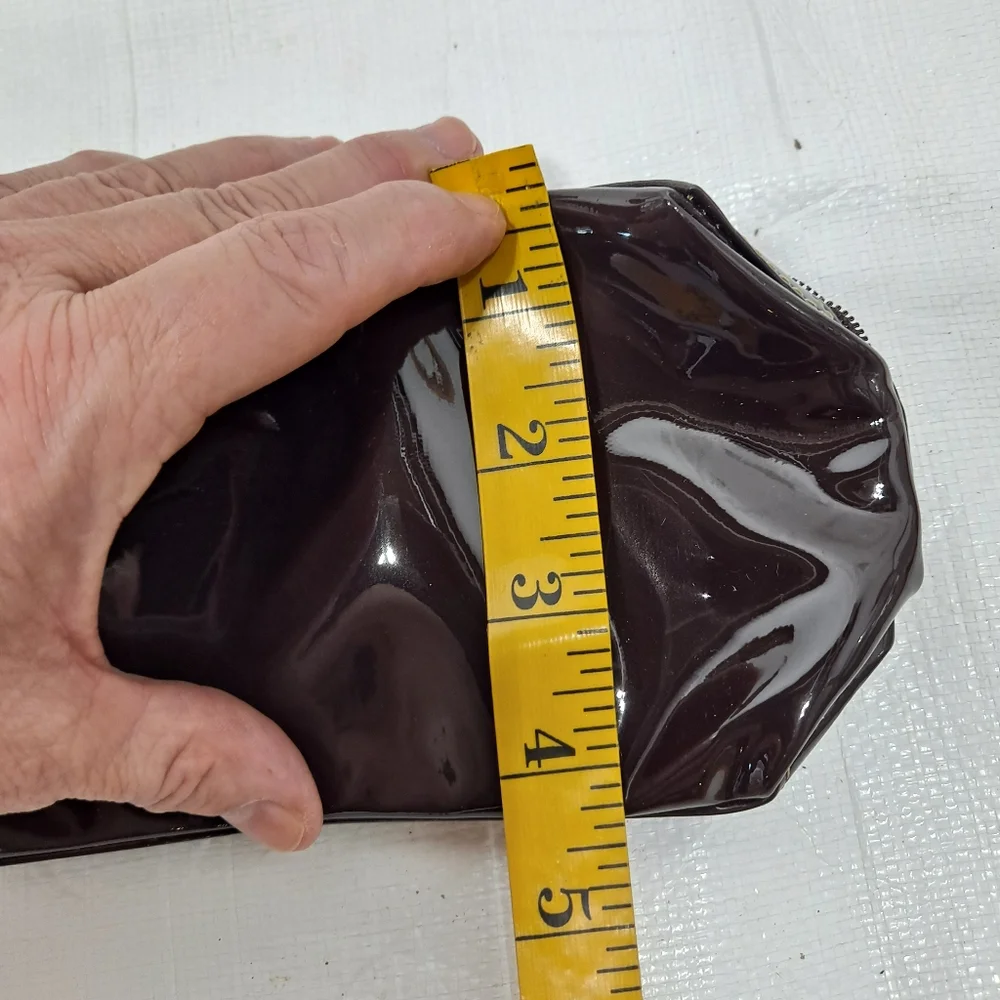 Estee Lauder Chocolate Brown Vinyl Makeup Bag